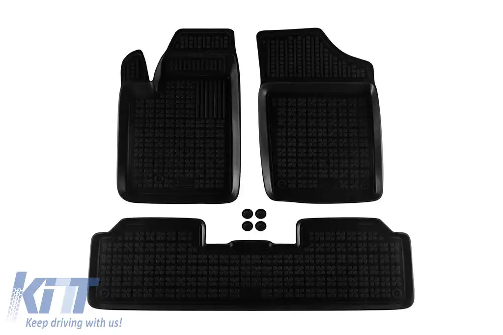 Mochete din cauciuc specifice, potrivite pentru Citroen Berlingo, Peugeot Partner 1996-2010, set de 3 piese, culoare neagră