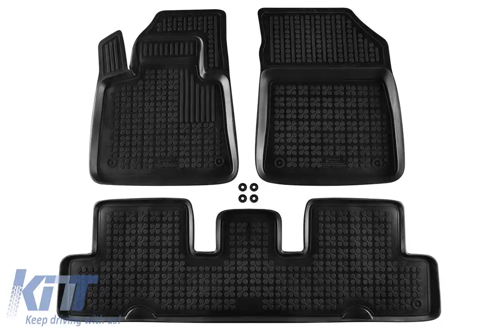 Mochete din cauciuc specifice, potrivite pentru Citroen C4 Picasso, Grand Picasso 2013-2018, Spacetourer după 2018, set de 3 piese, culoare neagră
