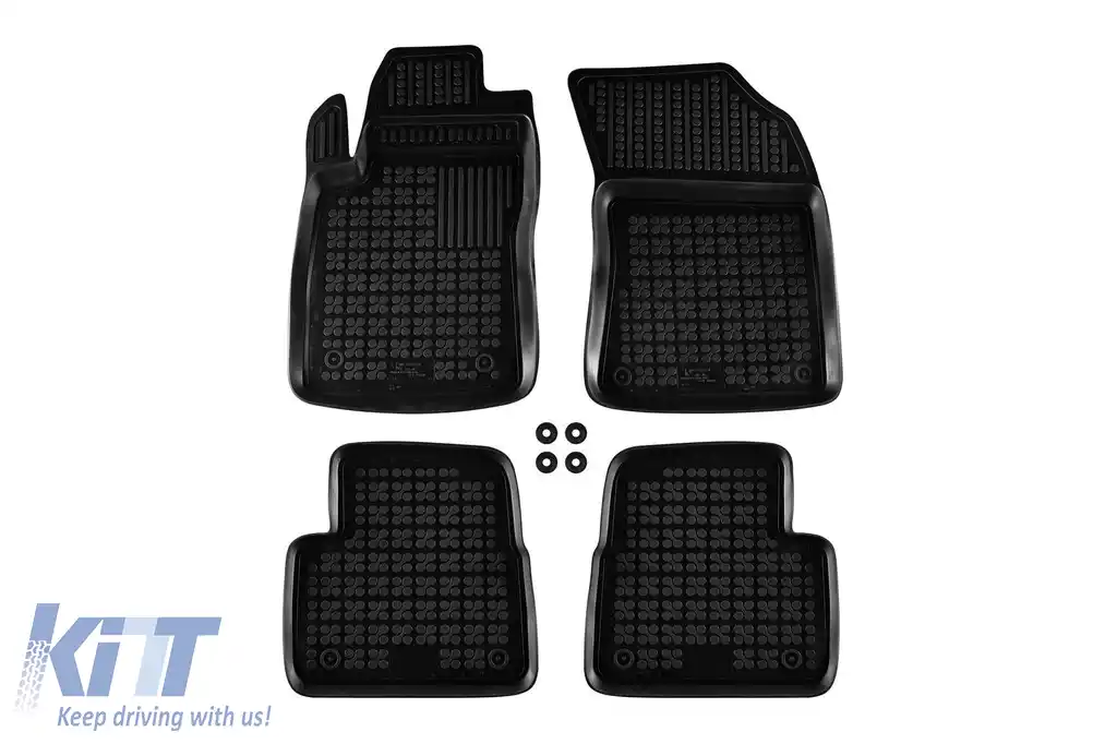 Mochete din cauciuc specifice, potrivite pentru Citroen C3 2016-2024, set de 4 piese, culoare neagră