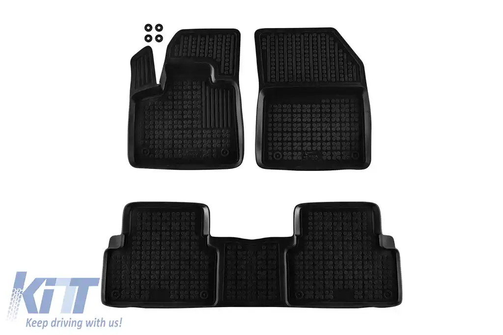 Mochete din cauciuc specifice, potrivite pentru Citroen C5 Aircross după 2017, set de 3 piese, culoare neagră