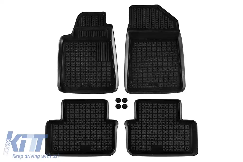 image-60-Mochete din cauciuc specifice, potrivite pentru Peugeot 407 2004-2011, set de 4 piese, culoare neagră