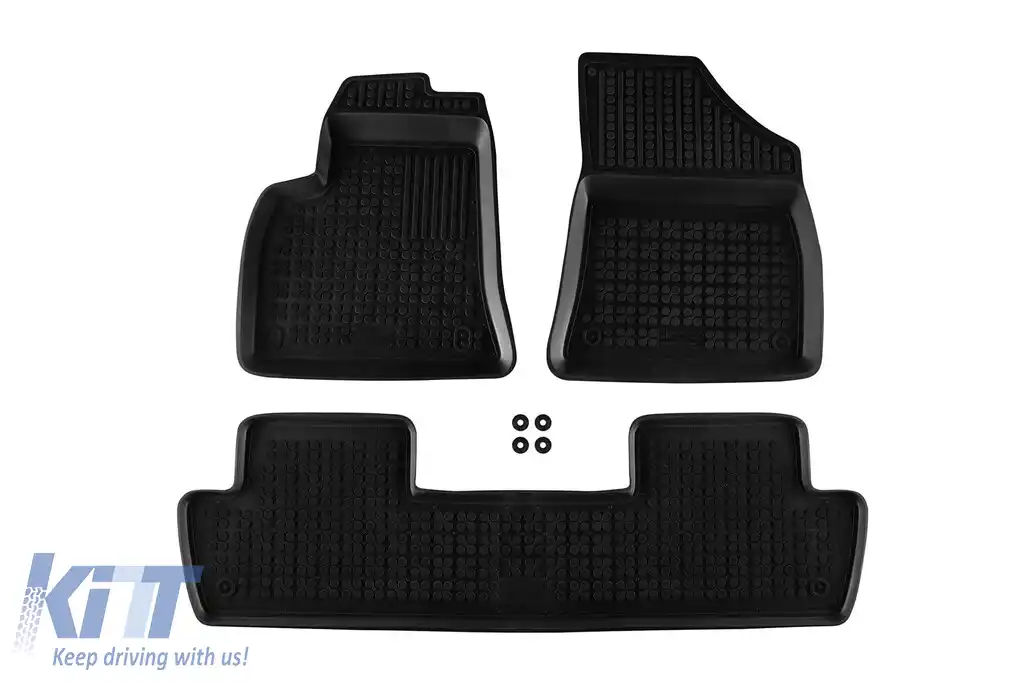 Mochete din cauciuc specifice, potrivite pentru Peugeot 5008 2009-2017, set de 3 piese, culoare neagră