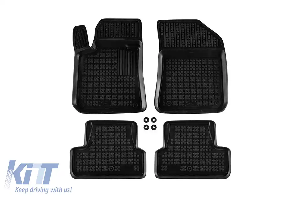 Mochete din cauciuc specifice, potrivite pentru Peugeot 308 2013-2021, set de 4 piese, culoare neagră