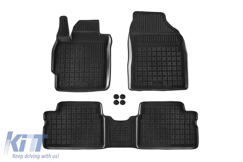 image-78-Mochete din cauciuc specifice, potrivite pentru Toyota Auris, Corolla 2006-2013, set de 4 piese, culoare neagră