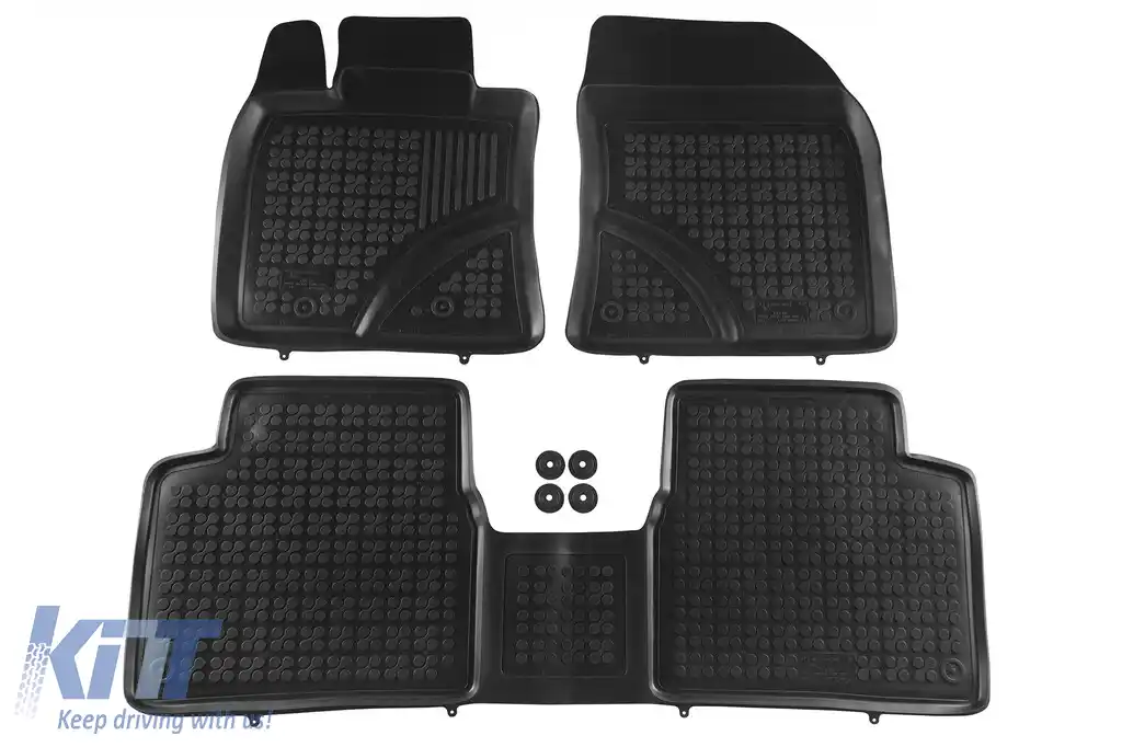 Mochete din cauciuc specifice, potrivite pentru Toyota Avensis 2009-2018, set de 3 piese, culoare neagră