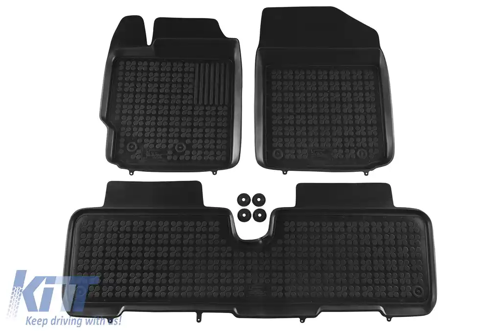 Mochete din cauciuc specifice, potrivite pentru Toyota Yaris 2005-2011, Urban Cruiser 2008-2014, set de 3 piese, culoare neagră