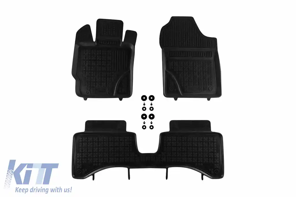 Mochete din cauciuc specifice, potrivite pentru Toyota Yaris Hybrid 2012-2014, set de 3 piese, culoare neagră-image-6215175