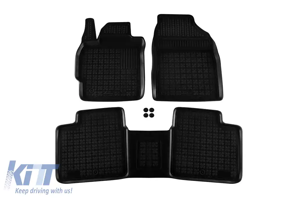 Mochete din cauciuc specifice, potrivite pentru Toyota Corolla 2012-2018, set de 3 piese, culoare neagră-image-6215195