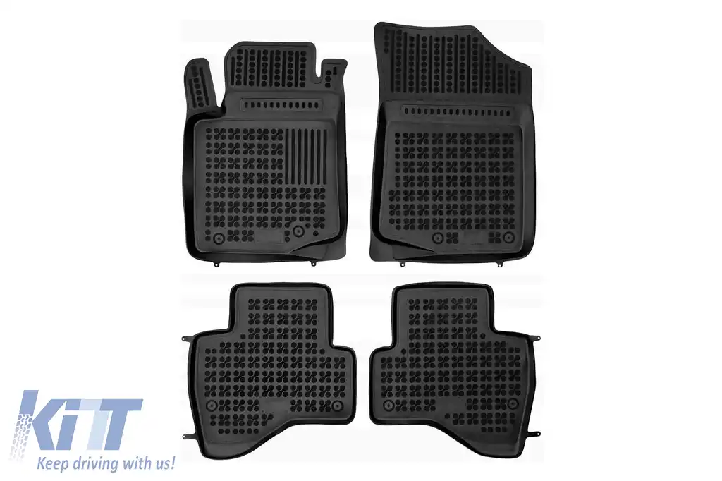 Mochete din cauciuc specifice, potrivite pentru Citroen C1, Toyota Aygo după 2014, set de 4 piese, culoare neagră-image-6215213