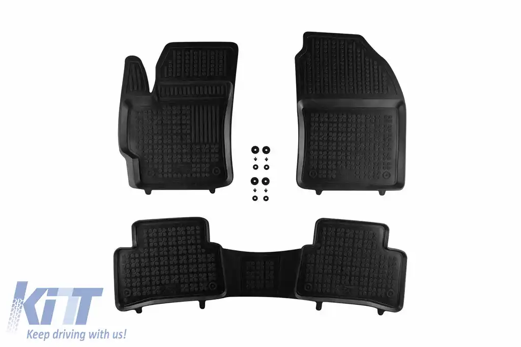 Mochete din cauciuc specifice, potrivite pentru Toyota Corolla Cross Hybrid 4x4, 2x4 după 2022, set de 3 piese, culoare neagră