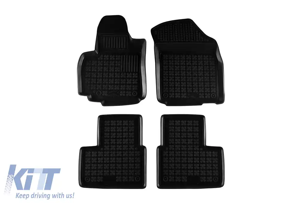 Mochete din cauciuc specifice, potrivite pentru Fiat Sedici 2005-2014, set de 4 piese, culoare neagră