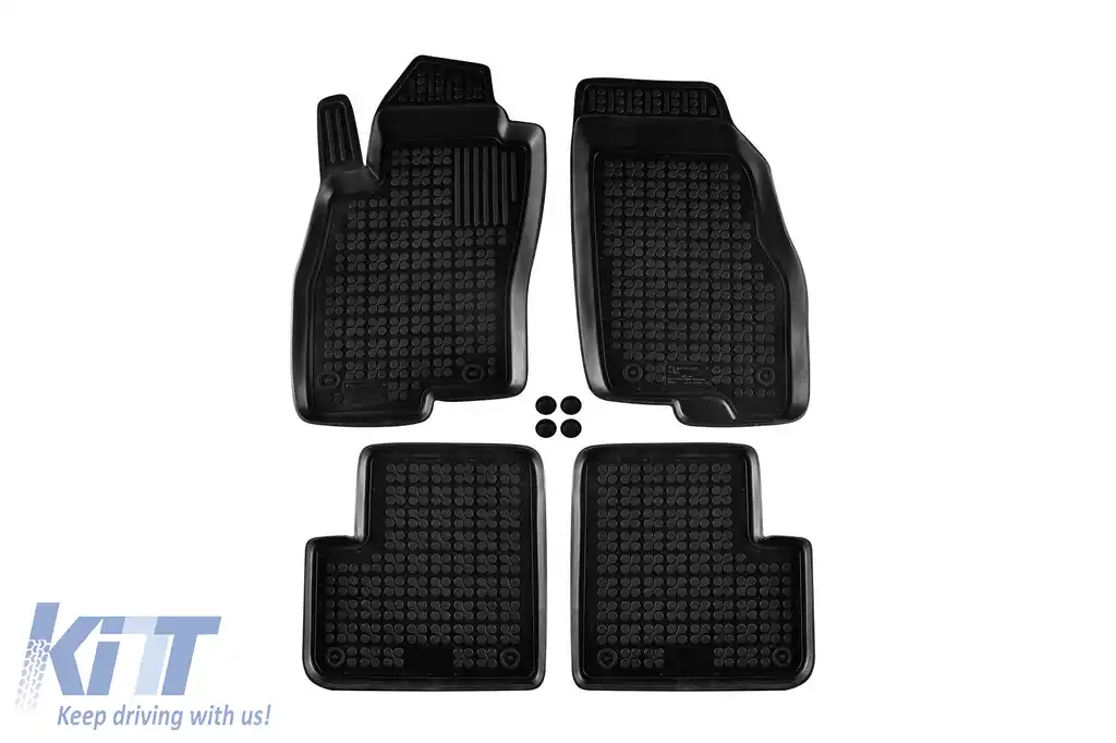 Mochete din cauciuc specifice, potrivite pentru Fiat Grande Punto 2005-2009, set de 4 piese, culoare neagră