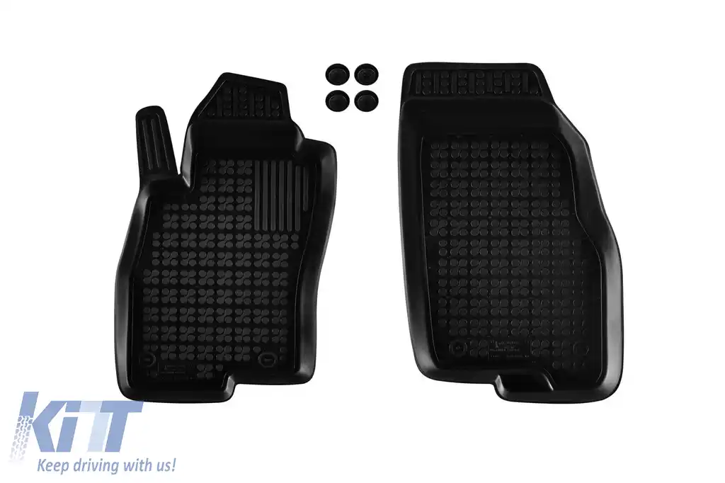 Mochete din cauciuc specifice, potrivite pentru Fiat Punto 2012-2018, set de 4 piese, culoare neagră-image-6215426