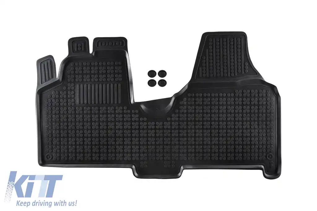 Mochete din cauciuc specifice, potrivite pentru Citroen Jumpy, Fiat Scudo, Peugeot Expert 2006-2016, Toyota Proace 2013-2016, cu acoperire din velur, set dintr-o singură piesă, culoare neagră