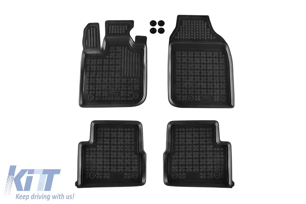 Mochete din cauciuc specifice, potrivite pentru Fiat 500e după 2020, set de 4 piese, culoare neagră-image-6215450