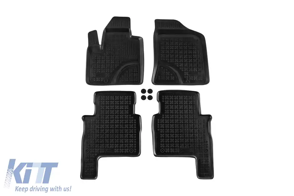 Mochete din cauciuc specifice, potrivite pentru Hyundai Santa Fe 2007-2012, set de 4 piese, culoare neagră