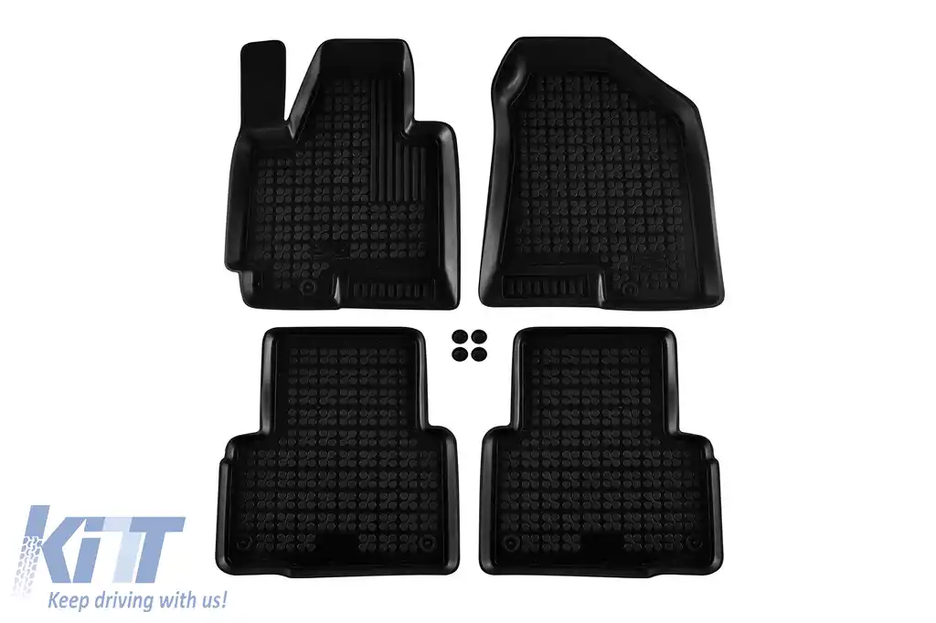 Mochete din cauciuc specifice, potrivite pentru Hyundai iX35 2010-2015, set de 4 piese, culoare neagră
