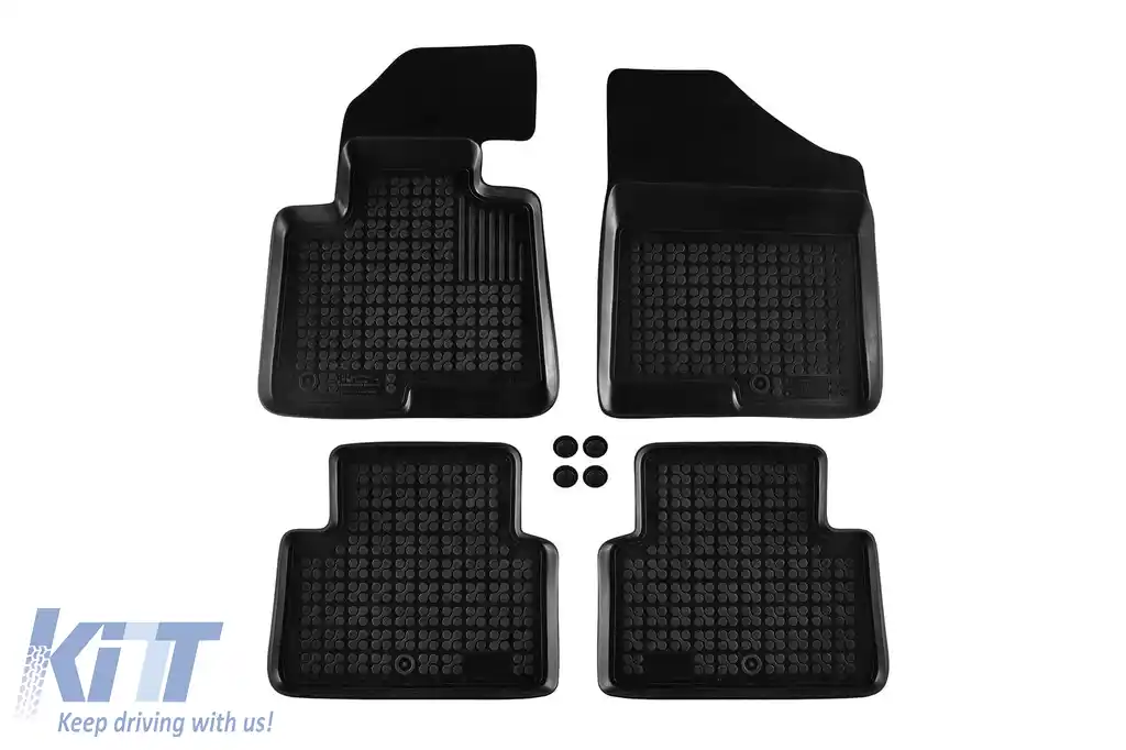 Mochete din cauciuc specifice, potrivite pentru Hyundai Santa Fe 2012-2018, set de 4 piese, culoare neagră-image-6215528
