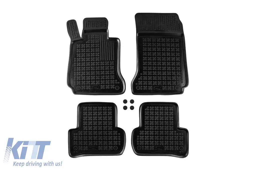 Mochete din cauciuc specifice, potrivite pentru Mercedes C class W204 2007-2014, set de 4 piese, culoare neagră-image-6215696