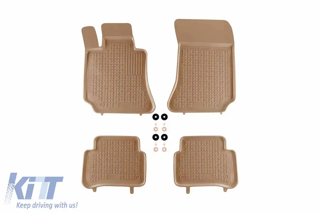 Mochete din cauciuc specifice, potrivite pentru Mercedes E class W212 2009-2016, set de 4 piese, culoare bej