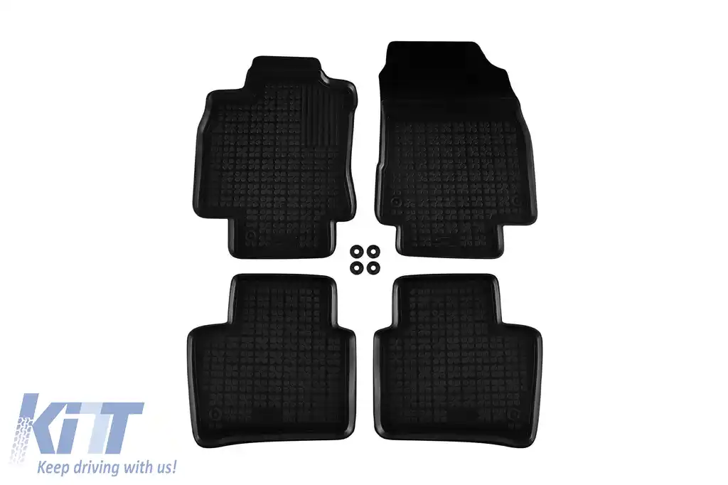 Mochete din cauciuc specifice, potrivite pentru Nissan Tiida 2004-2012, set de 4 piese, culoare neagră-image-6215921