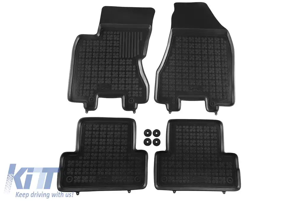 Mochete din cauciuc specifice, potrivite pentru Nissan X-Trail T31 2008-2013, set de 4 piese, culoare neagră