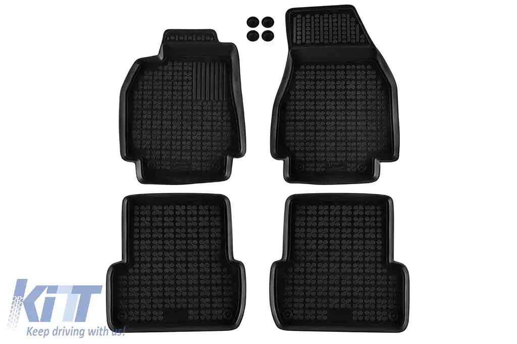 Mochete din cauciuc specifice, potrivite pentru Renault Megane 2002-2009, set de 4 piese, culoare neagră