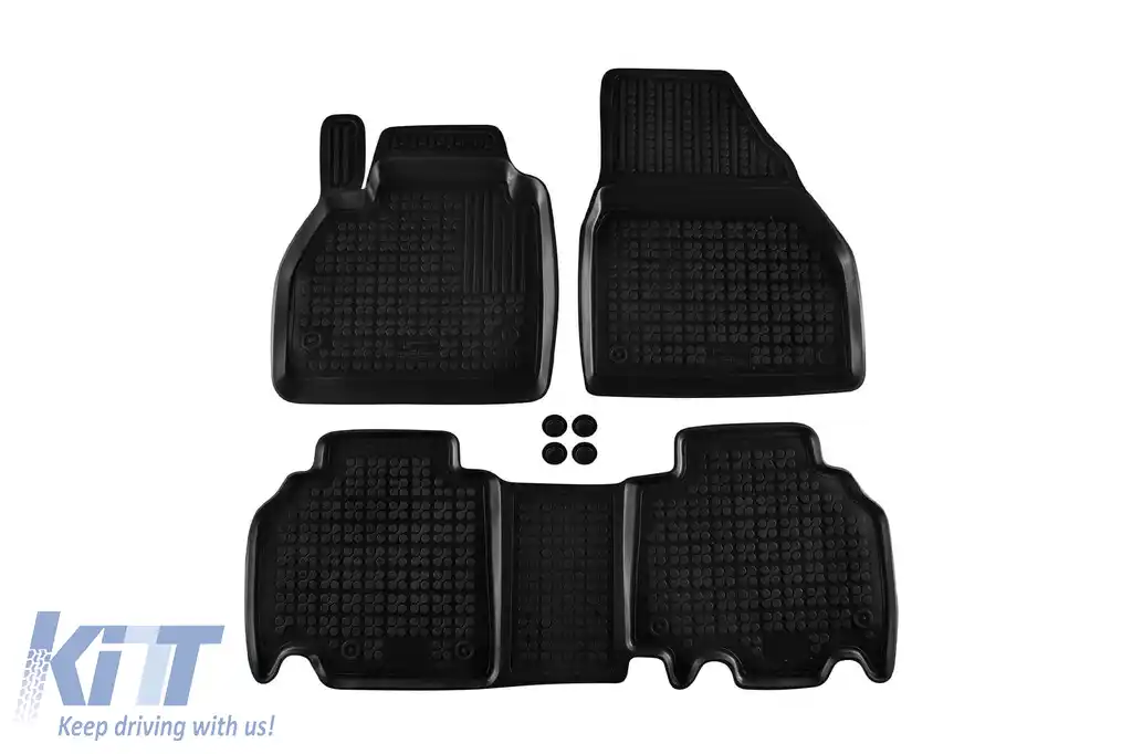 Mochete din cauciuc specifice, potrivite pentru Renault Kangoo 2008-2021, set de 3 piese, culoare neagră