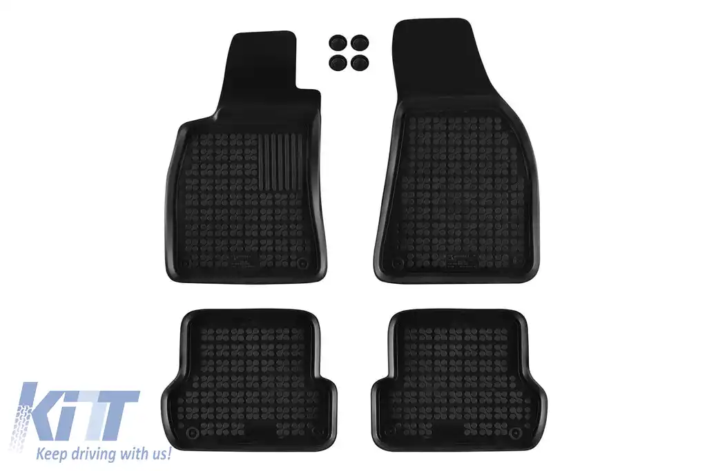 Mochete din cauciuc specifice, potrivite pentru Seat Exeo 2008-2013, set de 4 piese, culoare neagră