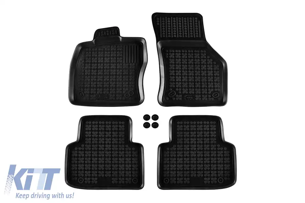 Mochete din cauciuc specifice, potrivite pentru Seat Leon, Cupra Formentor după 2020, set de 4 piese, culoare neagră-image-6216200