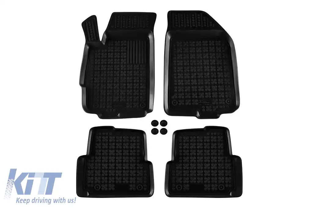 Mochete din cauciuc specifice, potrivite pentru Chevrolet Aveo 2011-2020, set de 4 piese, culoare neagră