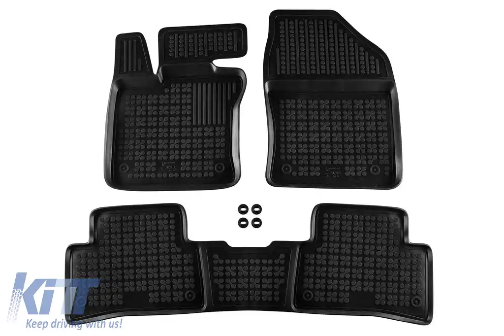 Mochete din cauciuc specifice, potrivite pentru Lexus UX toate modelele după 2018, set de 3 piese, culoare neagră