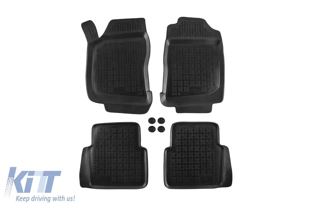Mochete din cauciuc specifice, potrivite pentru Saab 9-5 1997-2009, set de 4 piese, culoare neagră