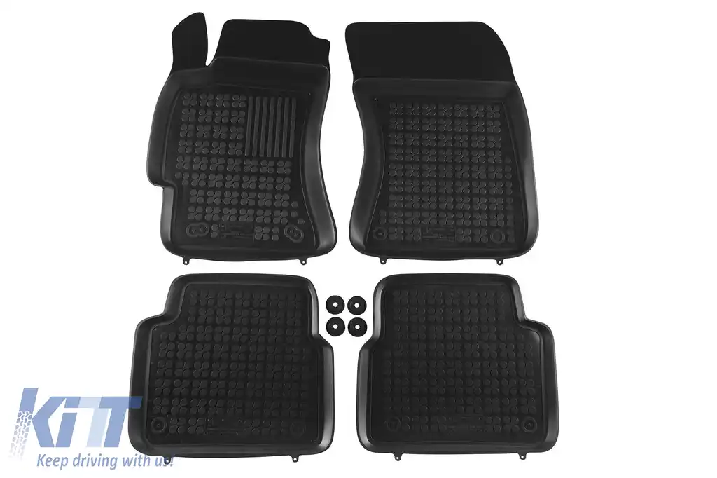 Mochete din cauciuc specifice, potrivite pentru Subaru Forester 2008-2013, set de 4 piese, culoare neagră