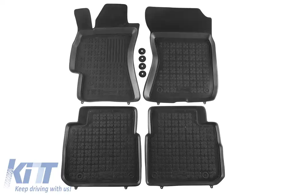 Mochete din cauciuc specifice, potrivite pentru Subaru Outback 2004-2009, set de 4 piese, culoare neagră-image-6216465