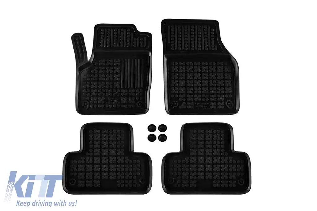 Mochete din cauciuc specifice, potrivite pentru Range Rover Evoque 2011-2018, set de 4 piese, culoare neagră