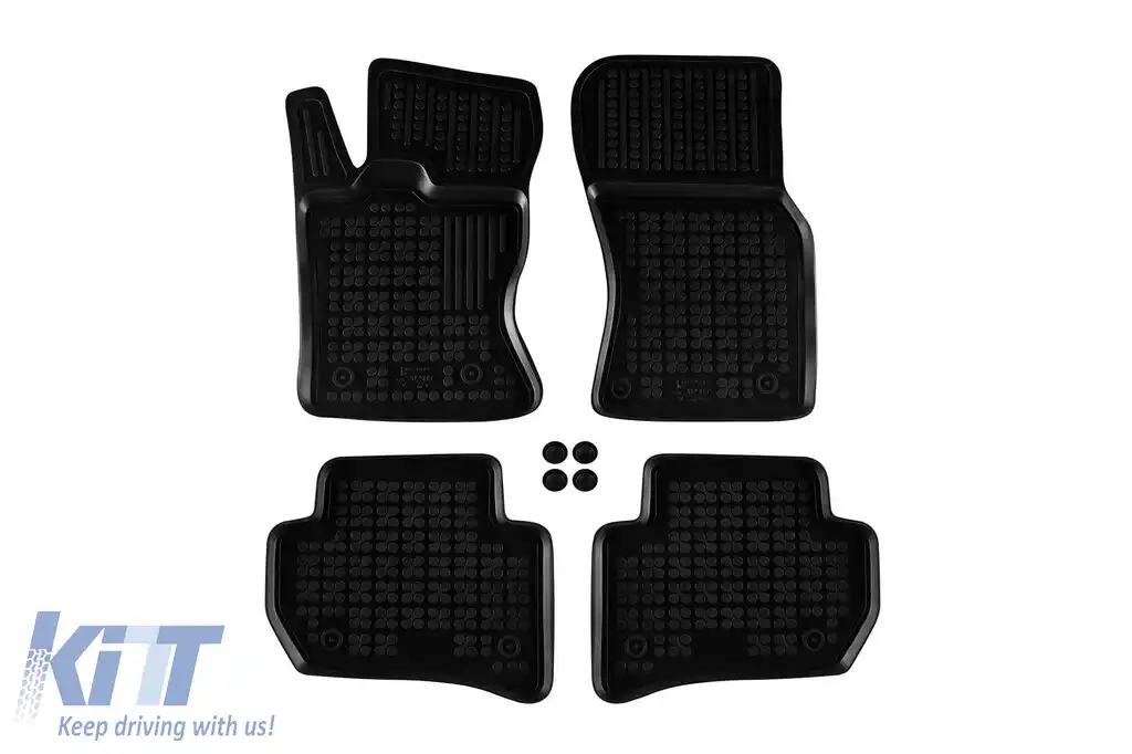 Mochete din cauciuc specifice, potrivite pentru Jaguar F-Pace, Range Rover Velar după 2016, set de 4 piese, culoare neagră-image-6216531