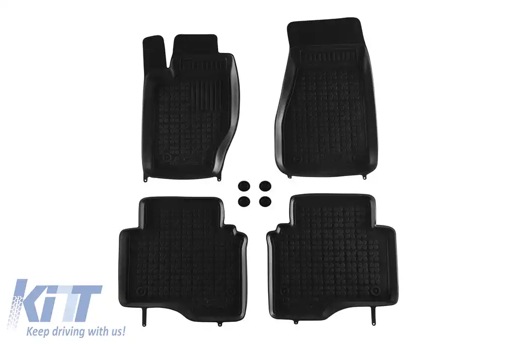 Mochete din cauciuc specifice, potrivite pentru Jeep Commander 2006-2010, set de 4 piese, culoare neagră