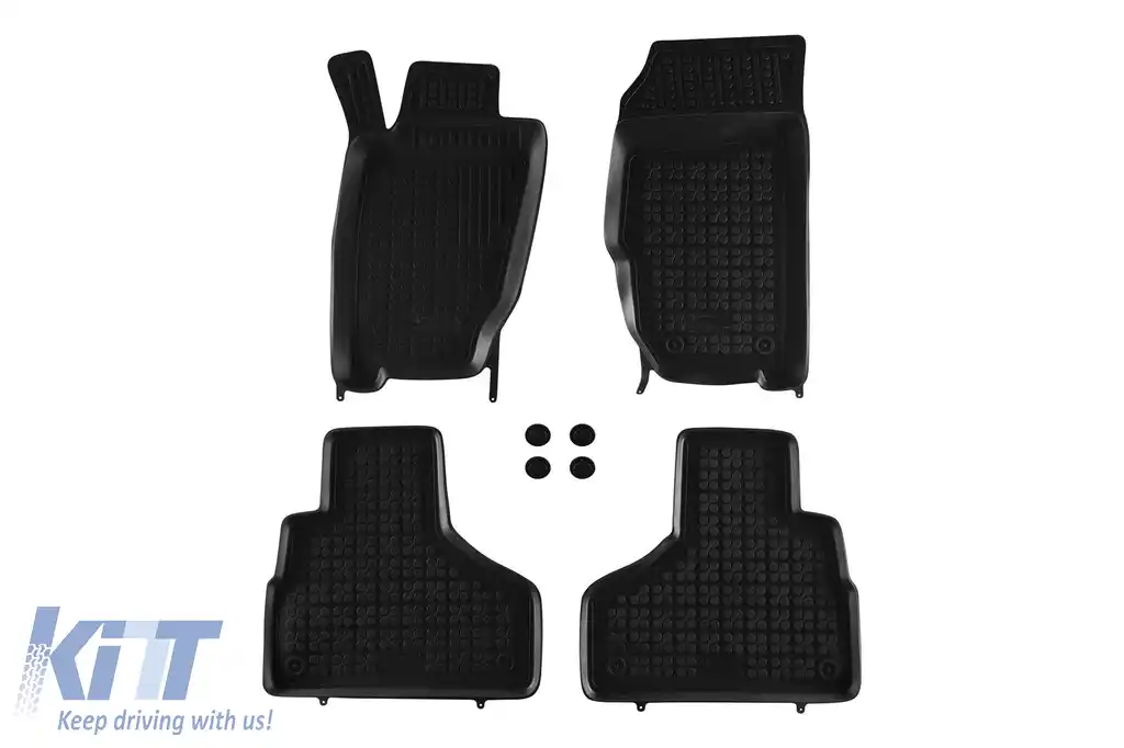 Mochete din cauciuc specifice, potrivite pentru Jeep Cherokee, Liberty 2002-2007, set de 4 piese, culoare neagră