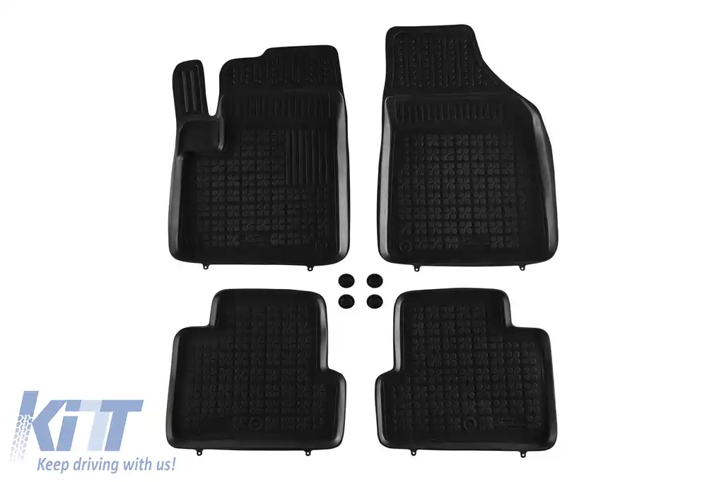 Mochete din cauciuc specifice, potrivite pentru Jeep Cherokee KL după 2014, set de 4 piese, culoare neagră