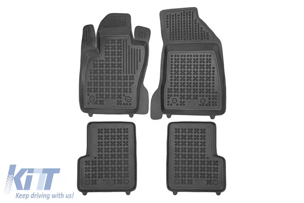 Mochete din cauciuc specifice, potrivite pentru Jeep Renegade după 2021, set de 4 piese, culoare neagră, pentru toate versiunile inclusiv MHEV