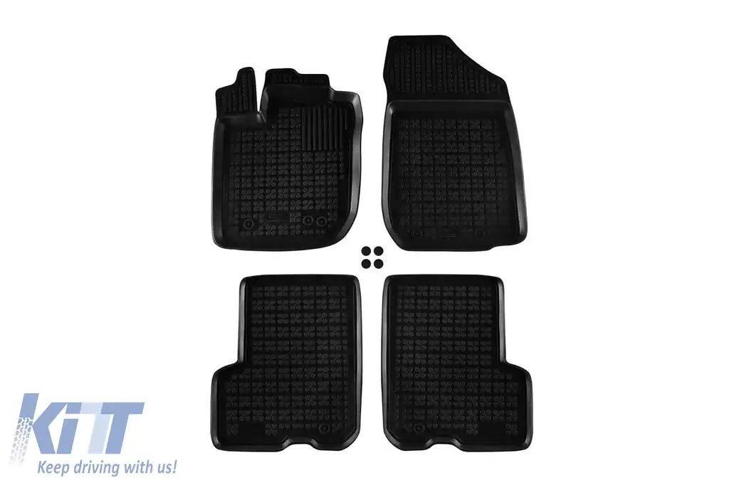 Mochete din cauciuc specifice, potrivite pentru Dacia Logan MCV după 2013, set de 4 piese, culoare neagră