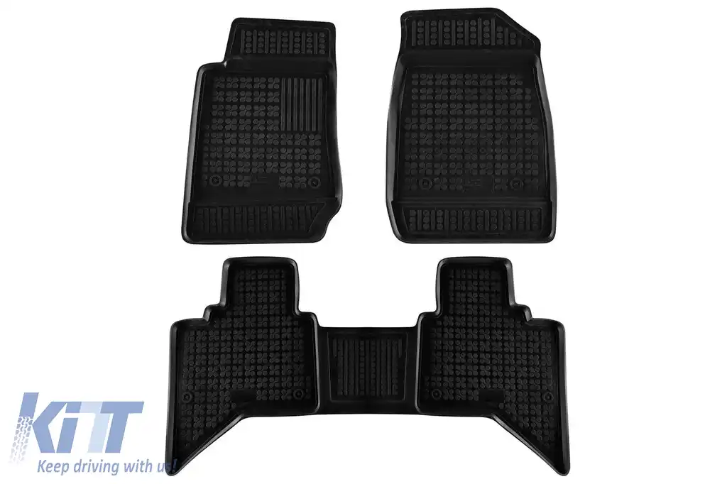Mochete din cauciuc specifice, potrivite pentru Isuzu D-Max după 2011, set de 3 piese, culoare neagră