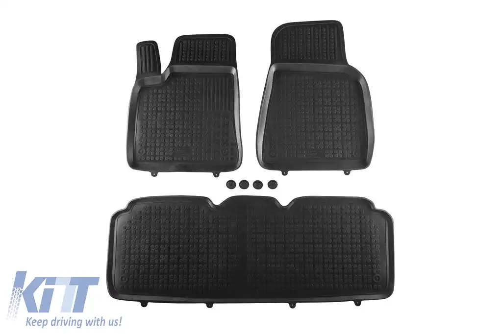 Mochete din cauciuc specifice, potrivite pentru Tesla Model S după 2012, set de 3 piese, culoare neagră-image-6216807