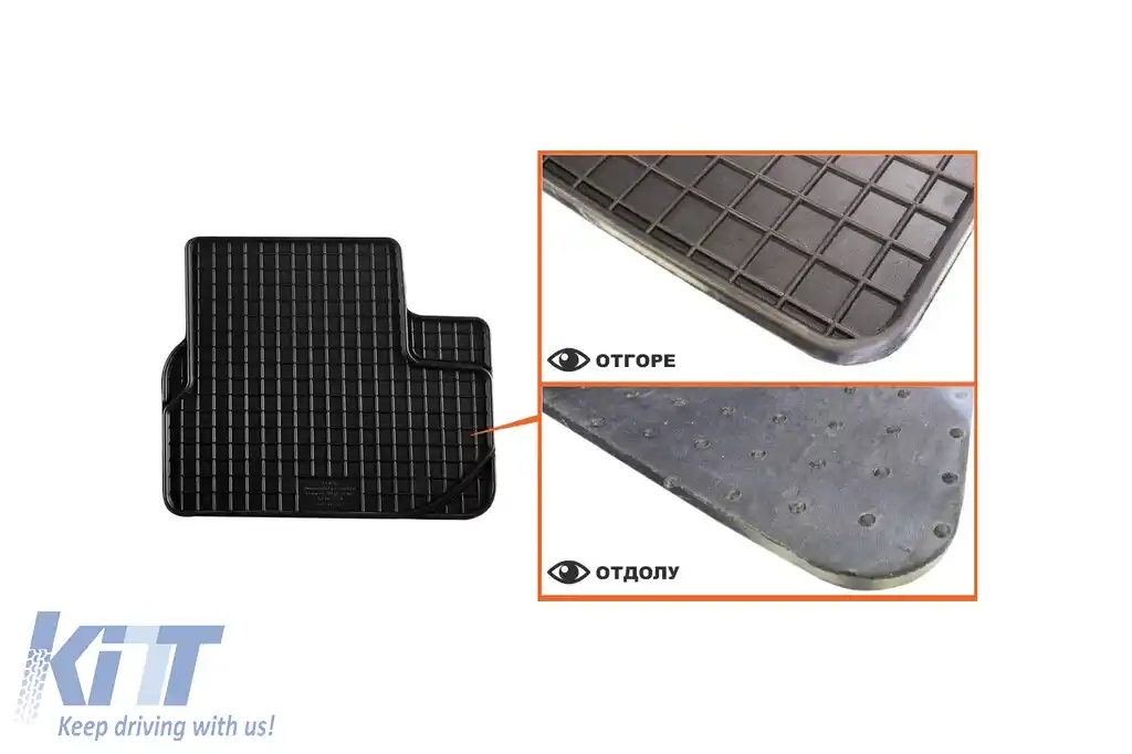 Mochete din cauciuc specifice, potrivite pentru Peugeot 208 2012-2019, 2008 2013-2019, set de 4 piese, culoare neagră-image-6220270