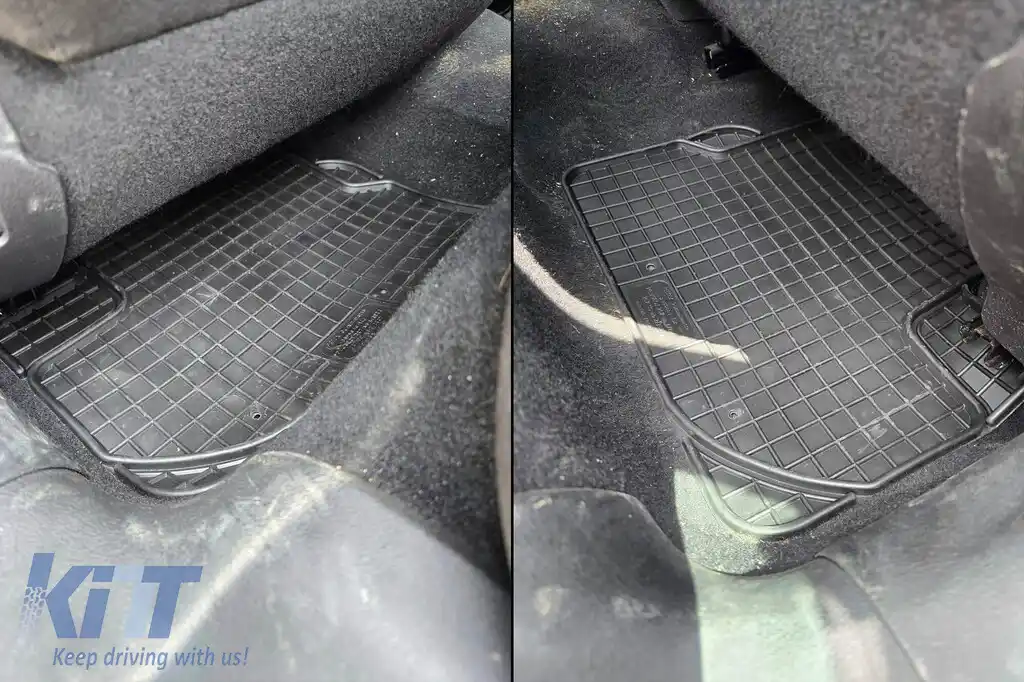 Mochete din cauciuc specifice, potrivite pentru Peugeot 207 hatchback, break, cabrio 2006-2012, set de 4 piese, culoare neagră-image-6220311