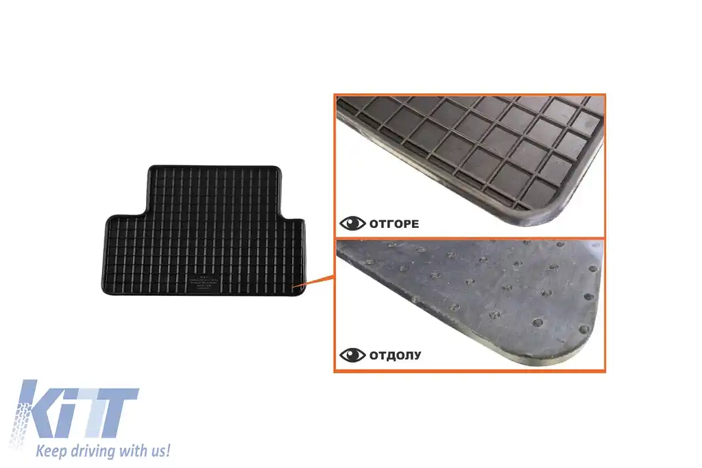 Mochete din cauciuc specifice, potrivite pentru Peugeot 308 sedan 2013-2021, set de 4 piese, culoare neagră-image-6220332