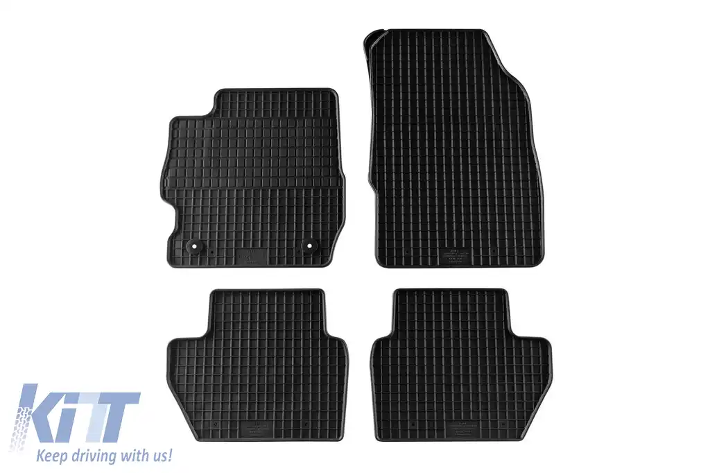 Mochete din cauciuc specifice, potrivite pentru Ford Ka+ după 2016, set de 4 piese, culoare neagră