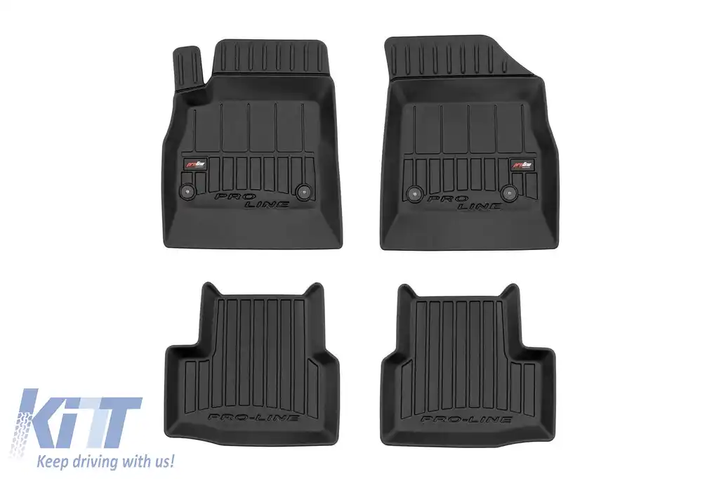 Mochete din cauciuc specifice, potrivite pentru Opel Astra K 2015-2021, set de 4 piese, culoare neagră, cu garanție de 24 de luni din seria Frogum 3D ProLine.