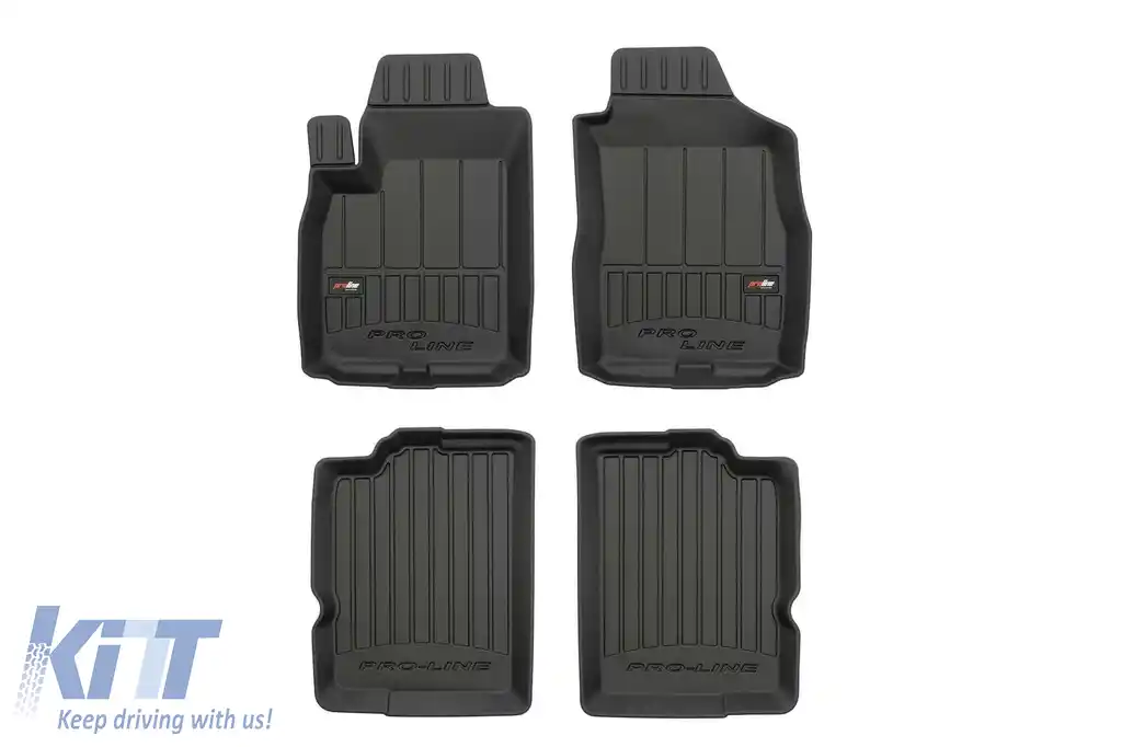 Mochete din cauciuc specifice, potrivite pentru Fiat Panda II 2003-2012, set de 4 piese, culoare neagră, cu garanție de 24 de luni